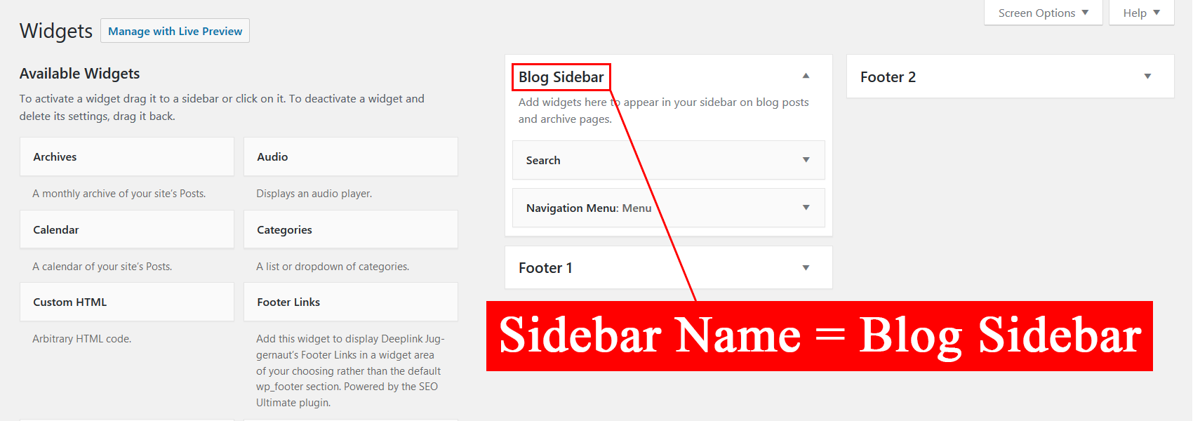 Sidebar Shortcode