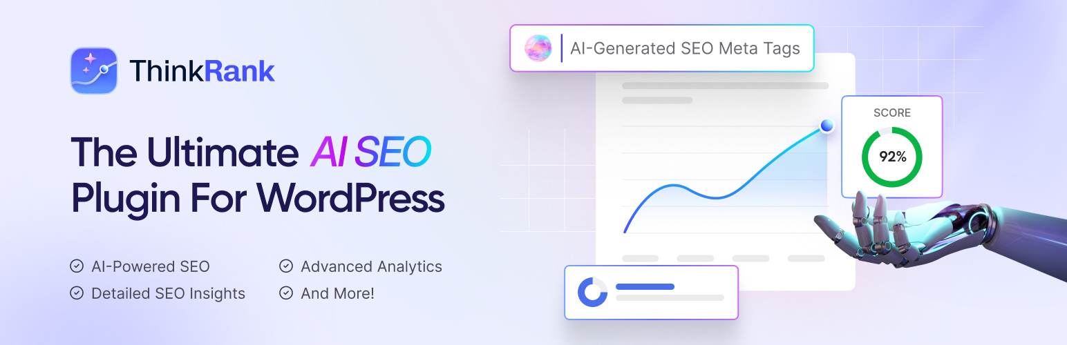 ThinkRank – AI SEO Assistant (LLMs, Schema, Metadata, Sitemaps, GA4)
