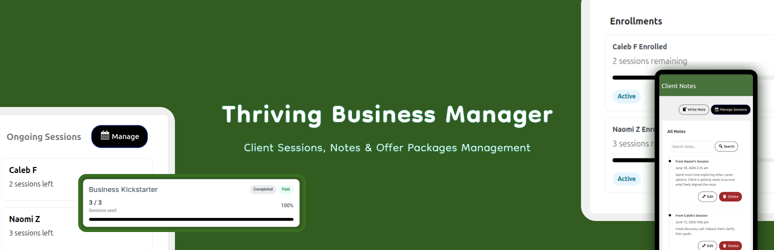 TBIZ: Client, Session & Business Manager
