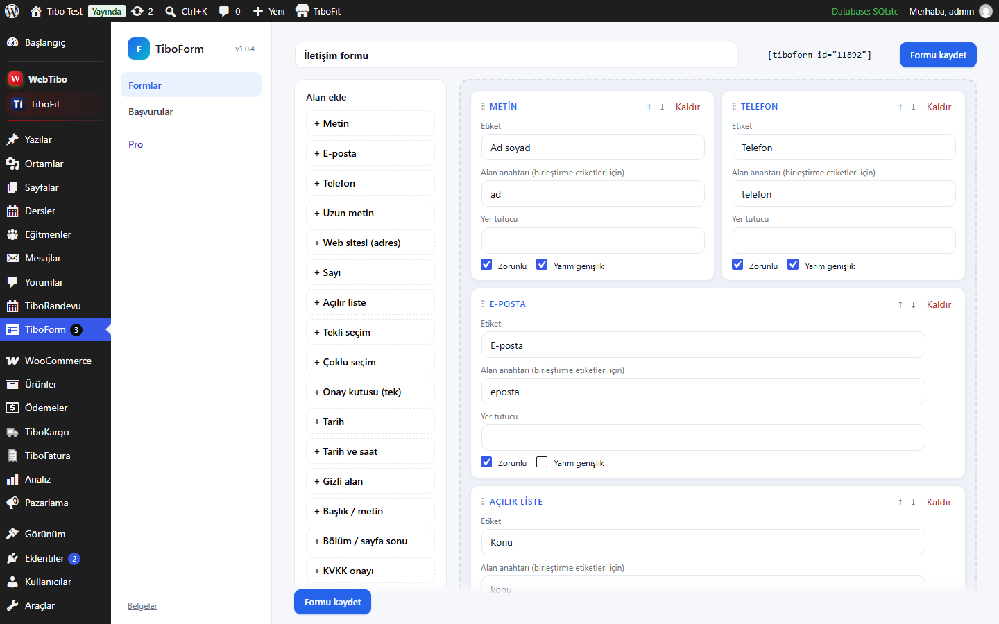 Drag-and-drop form builder
