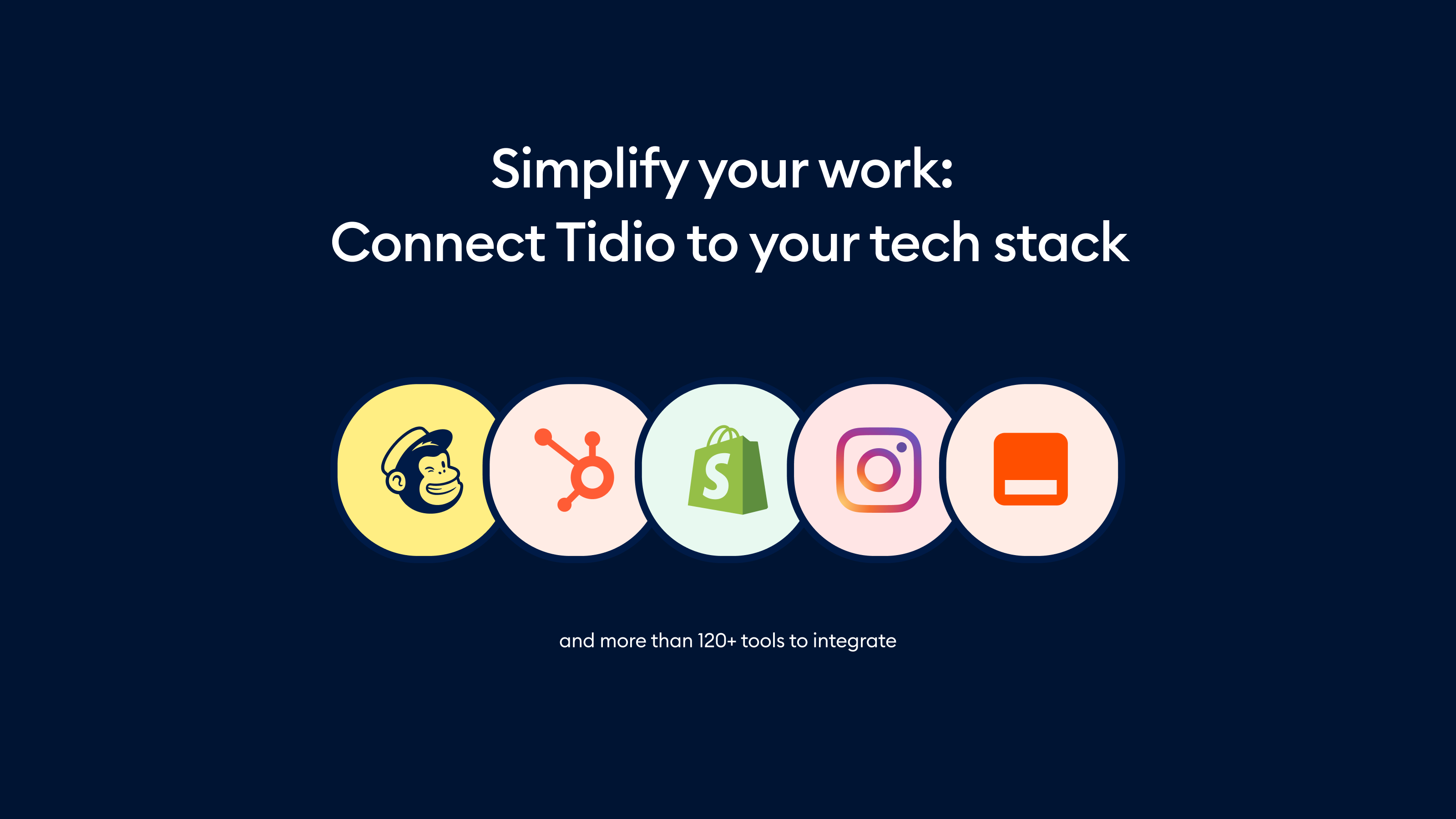 Connect Tidio to all your work tools and services.