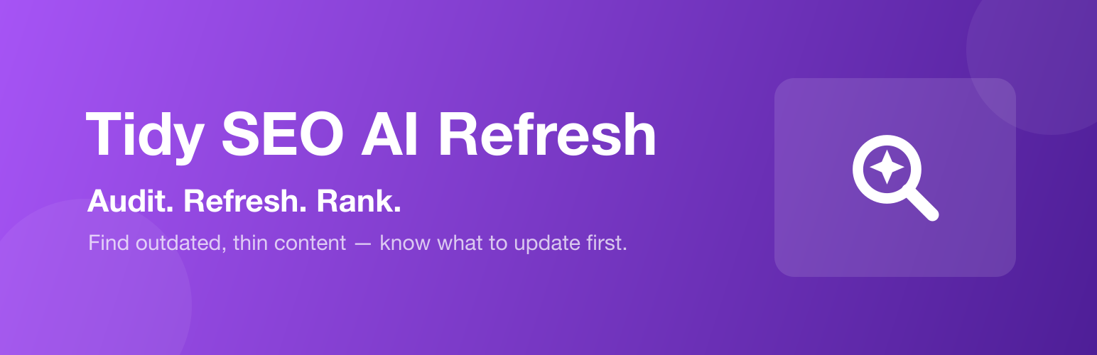 Tidy SEO AI Refresh
