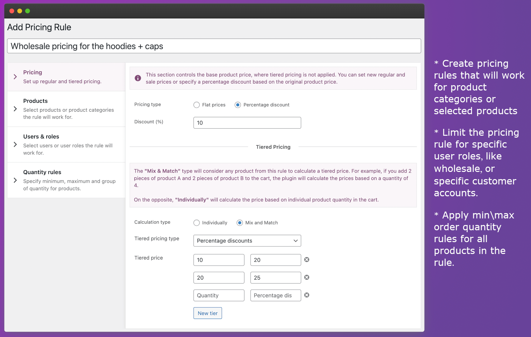 Global pricing rules