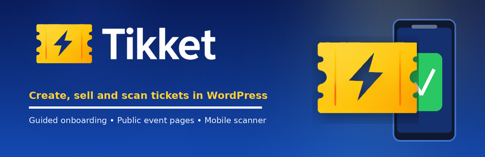 WordPress 外掛 Tikket Events & Check-In 的封面圖片