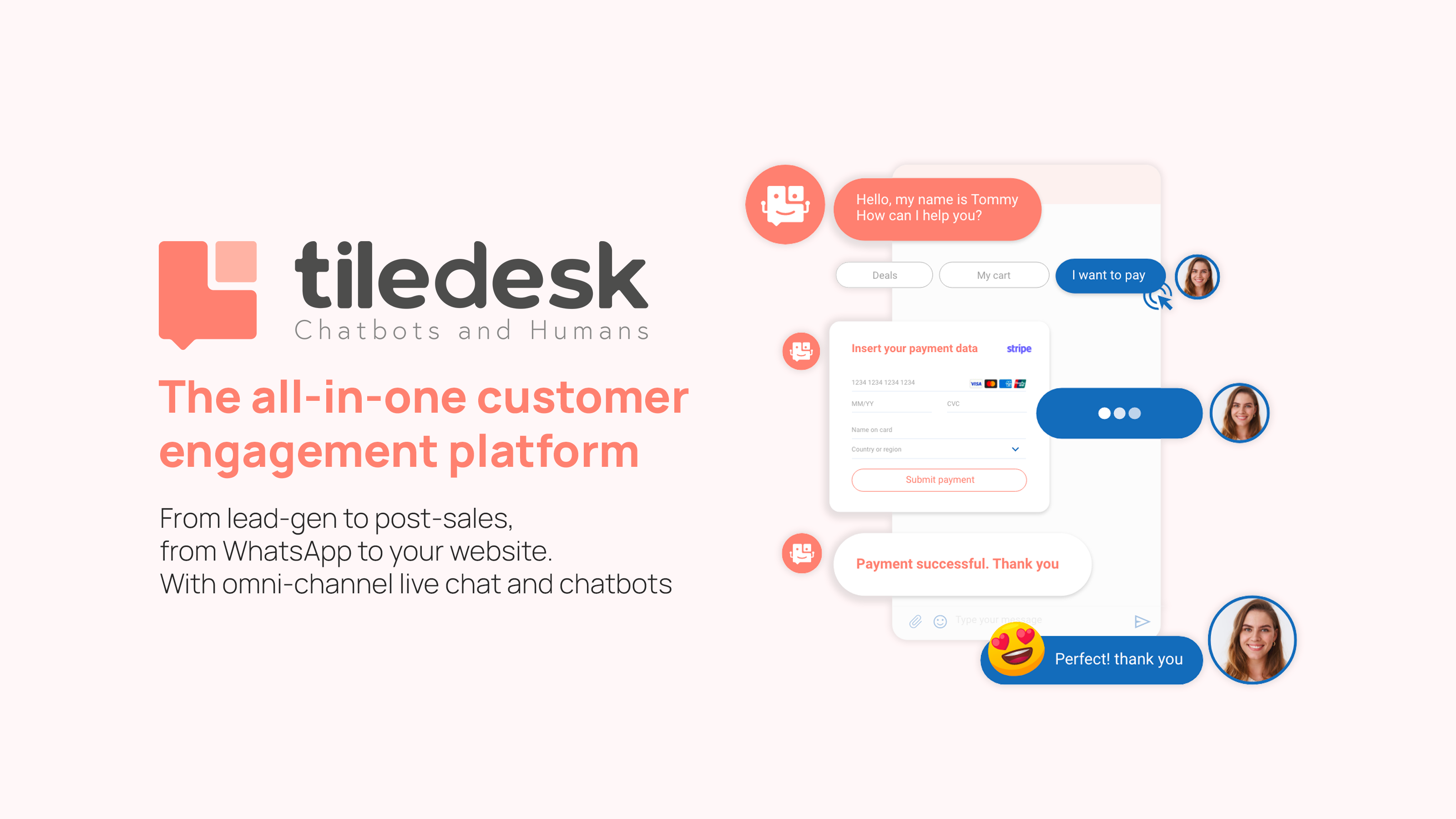 Tiledesk - The all-in-one customer engagement platform.