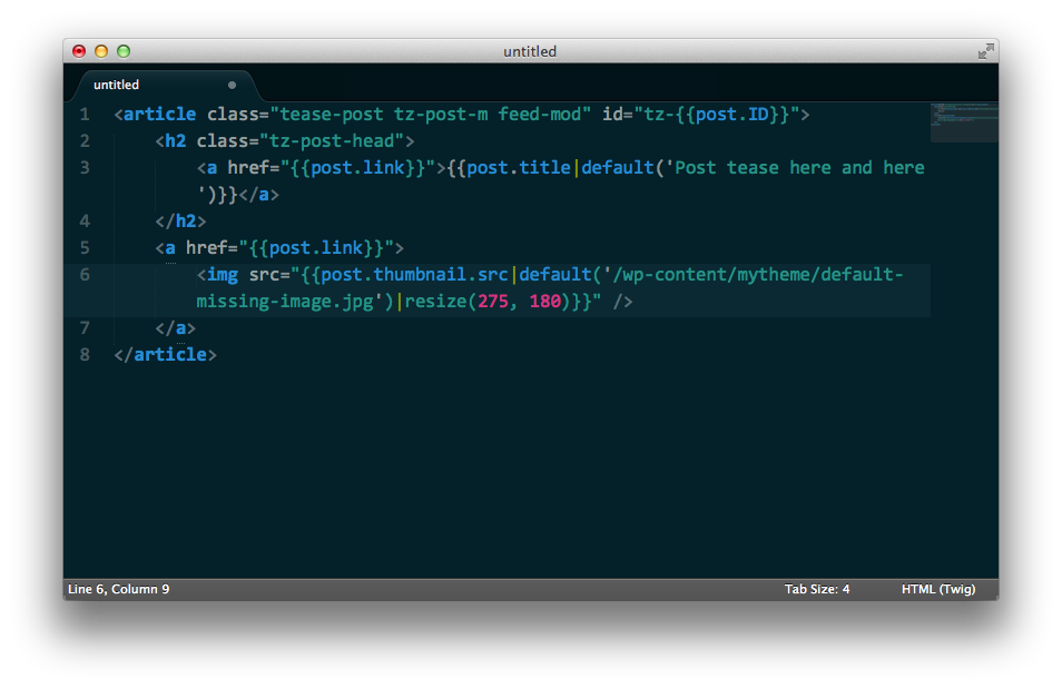 With Timber, you write Twig files that are super-clear and HTML-centric.