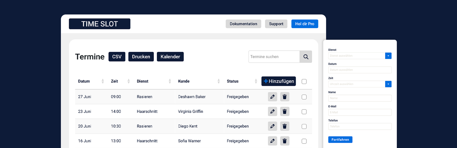 Time Slot – Booking and Appointment System