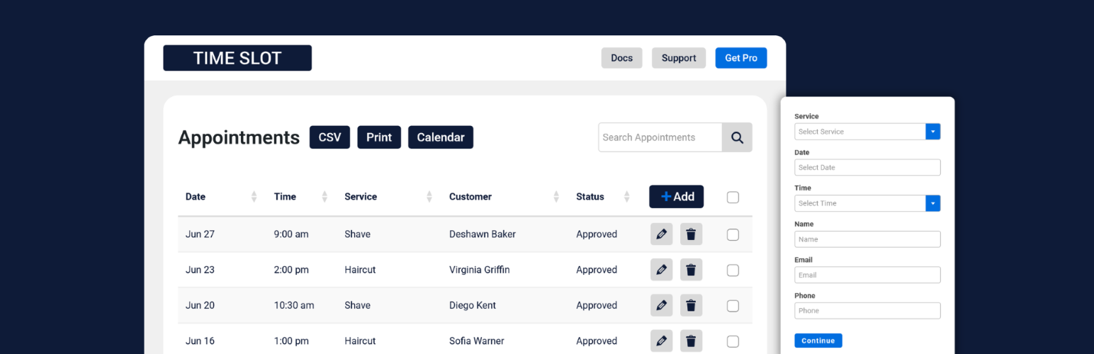 Time Slot – Booking and Appointment System