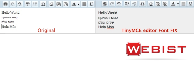TinyMce editor Font FIX