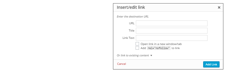 Title and Nofollow For Links (Classic Editor)