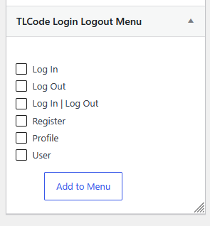 TLCode Login Logout Menu