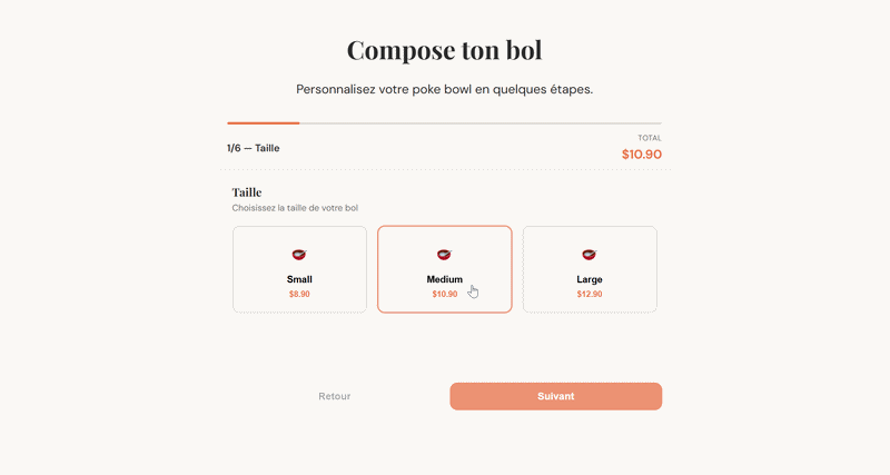 Demo of the step-by-step configurator wizard with live pricing.