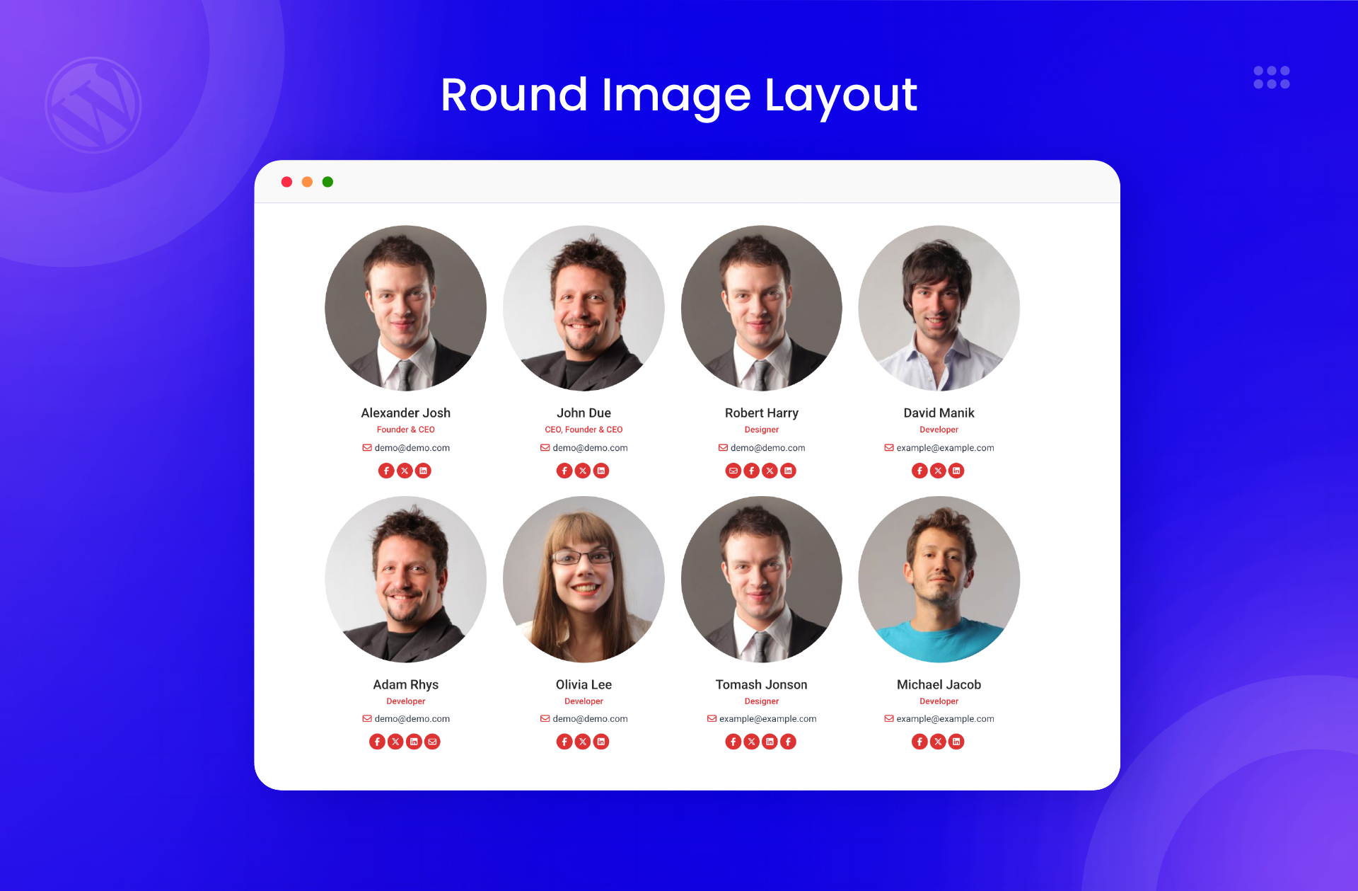 Round Image Layout
