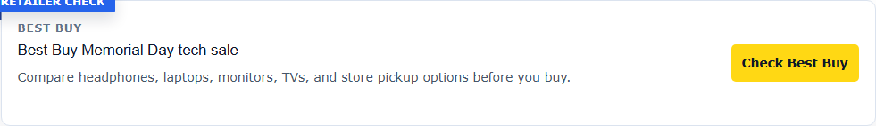 Manual Link Embed for a retailer check, useful when a publisher wants a clean non-Amazon affiliate or store-pickup link.