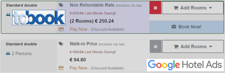 WordPress 外掛 tobook Hotel Booking Engine 的封面圖片。