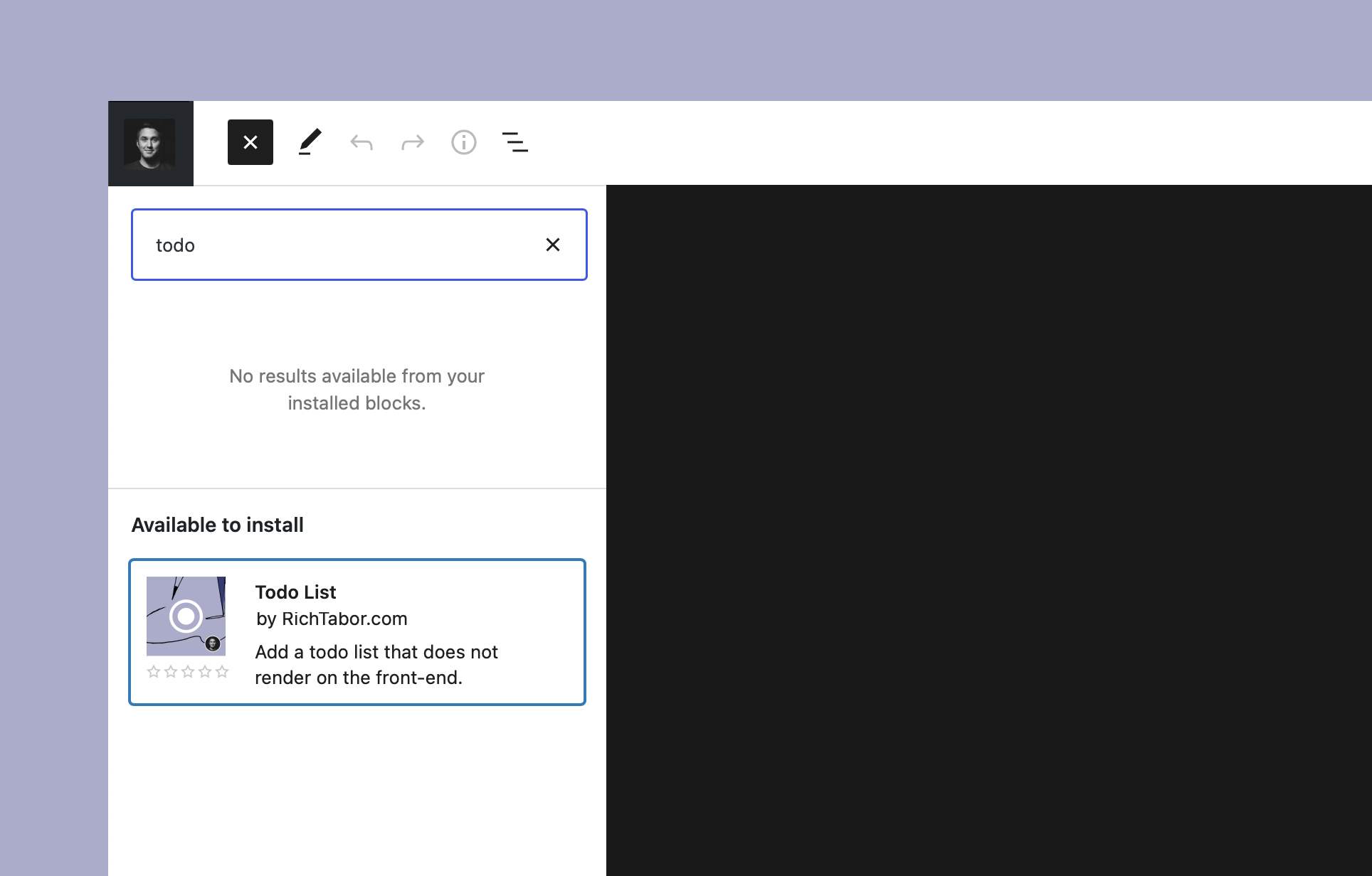 Todo List Block - Screenshot 1