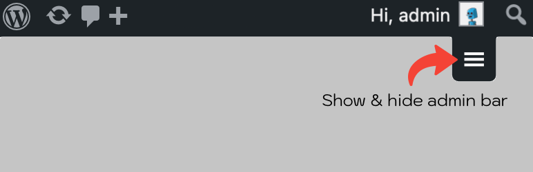 Toggle Admin Bar Menu