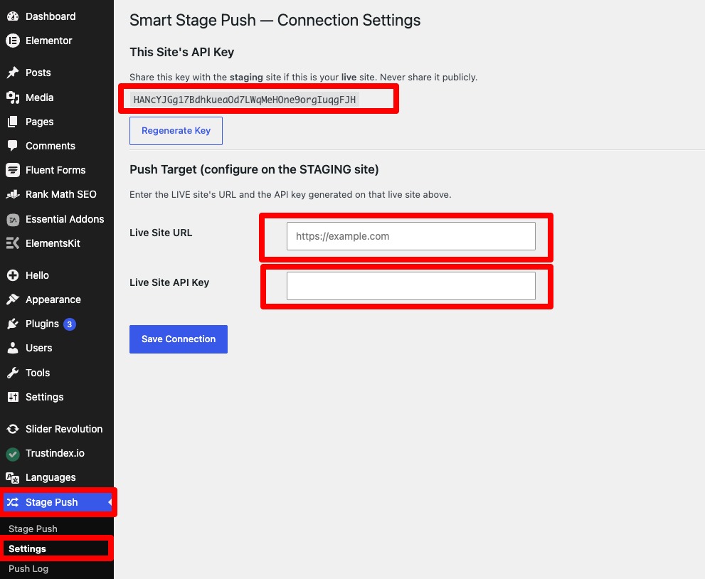 The Toofan Sync screen — pick a post type and select exactly which items to push.