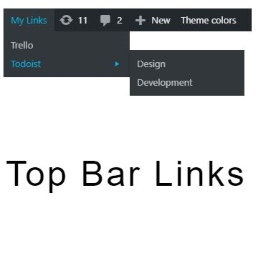 Top Bar Links, add custom links to the admin top bar