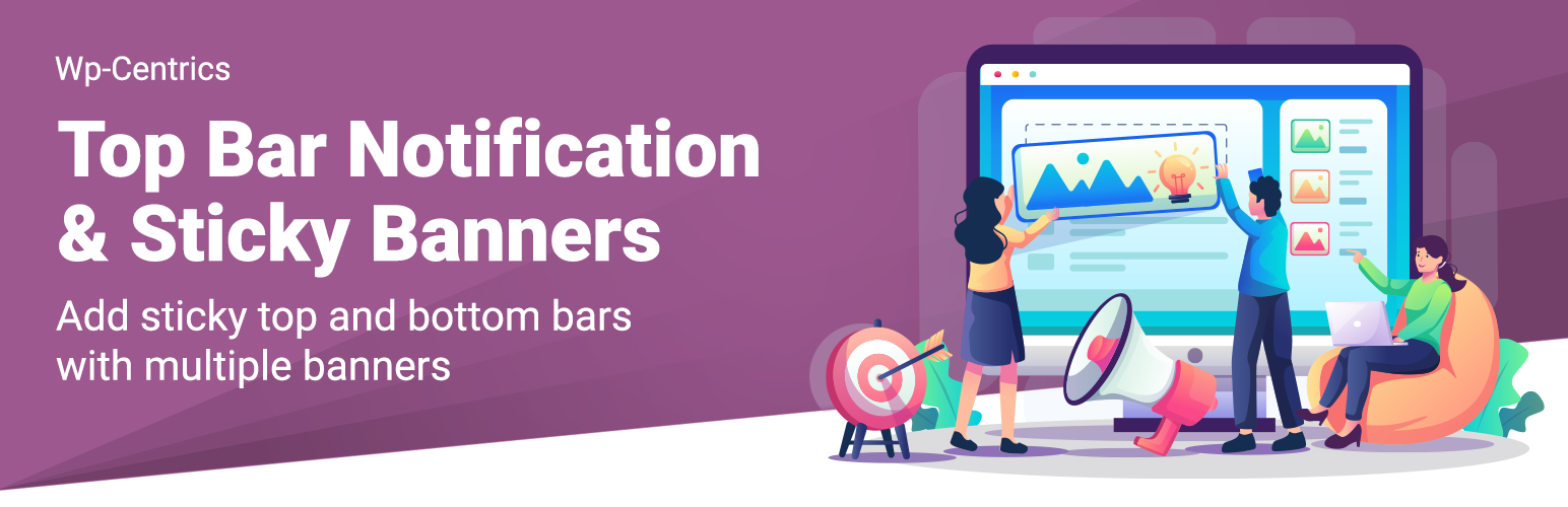 WordPress 外掛 Top Bar Notification & Sticky Banners 的封面圖片。