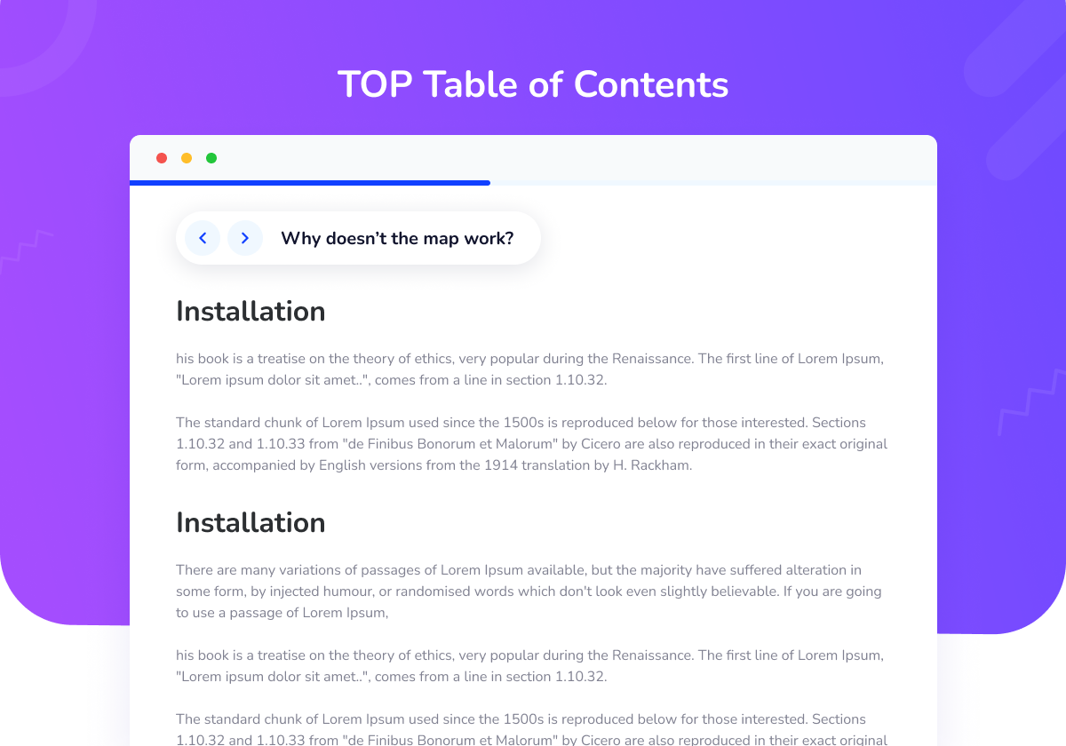 TOP Table Of Contents