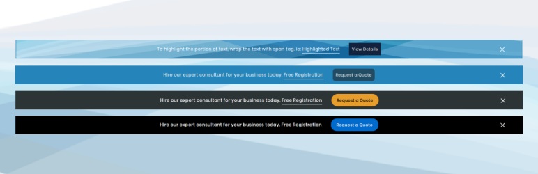 TopBar Call To Action