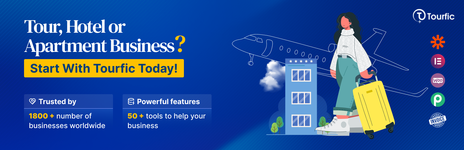 WordPress 外掛 Tourfic – Ultimate Travel Booking, Hotel Booking & Car Rental WordPress Plugin | WooCommerce Booking 的封面圖片。
