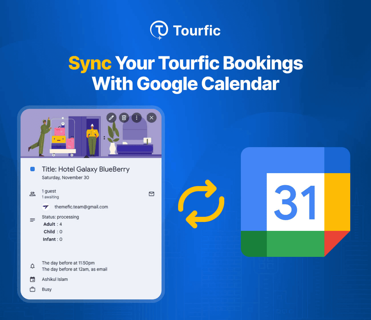 Sync Booking with Google Calendar(Pro)