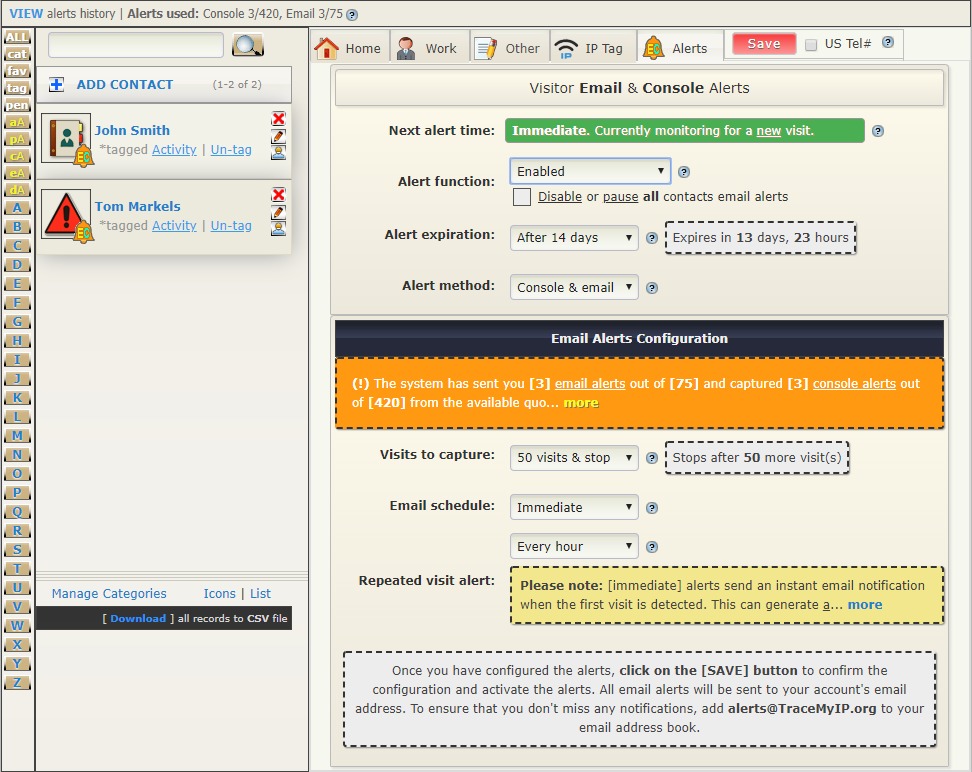 Trace My IP – Visitor IP Tracker, Stats Analytics &amp; Page Views Counter with Email Alerts