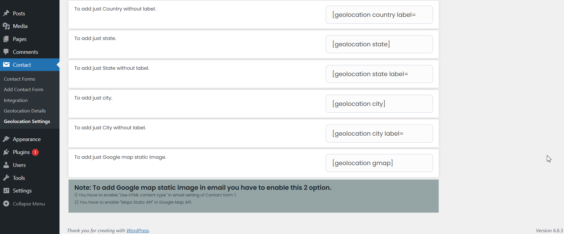 Track Geolocation Of Users Using Contact Form 7 - Screenshot 6