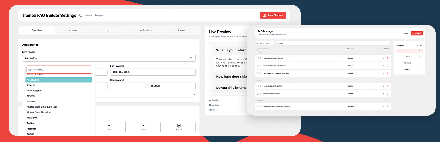 TrainedPixels FAQ Builder