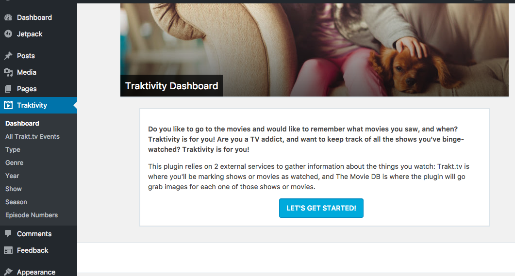 Dashboard: Discover the plugin and how to set it up.