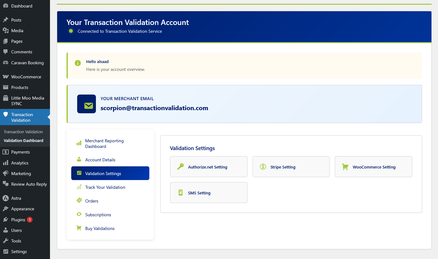 Transaction Validation – Fraud Mitigation