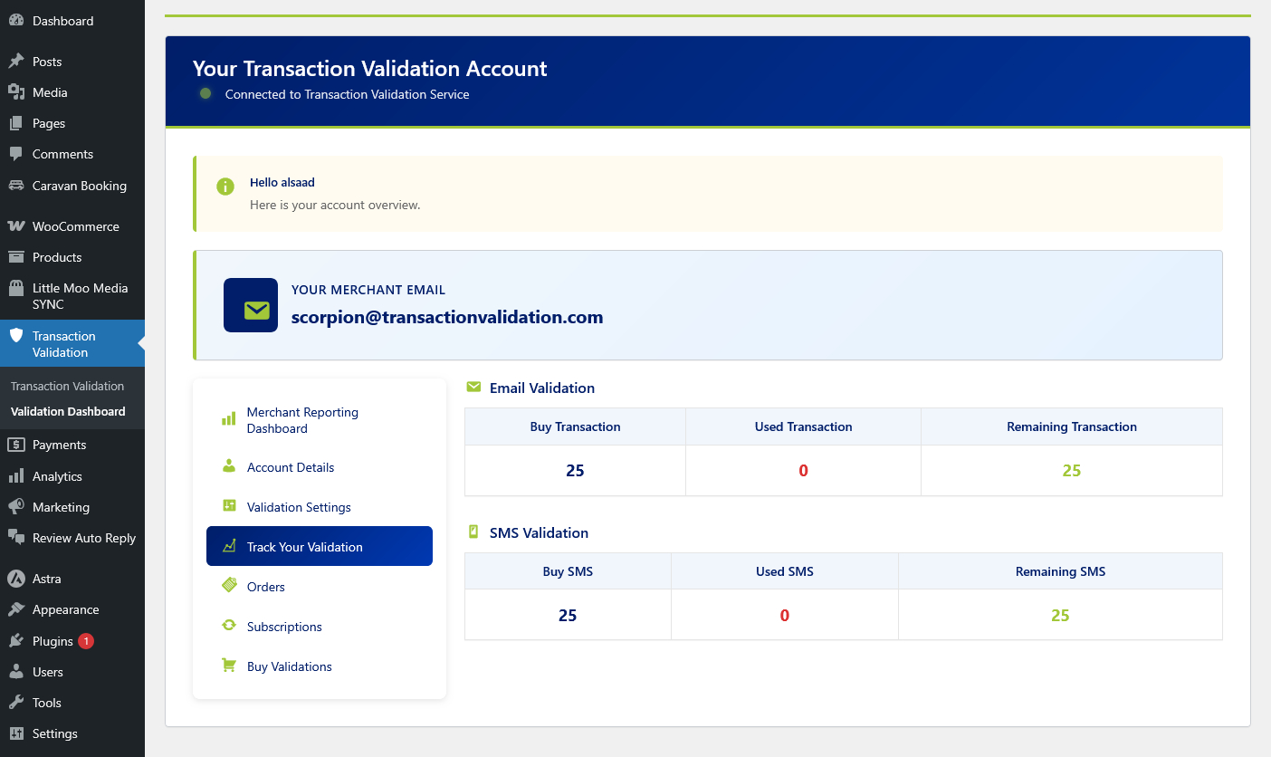 Transaction Validation – Fraud Mitigation