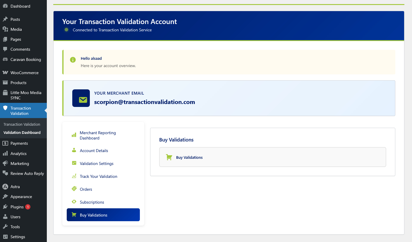 Transaction Validation – Fraud Mitigation