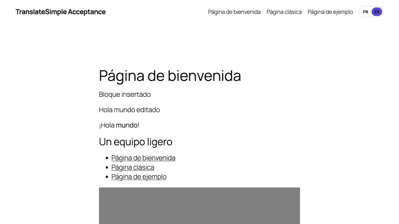 Serve translated public pages with localized navigation and the integrated language selector.