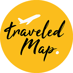 TraveledMap Trip itinerary: Embedded map logo
