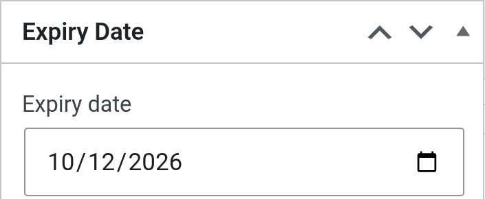 Optional expiry date for a document.