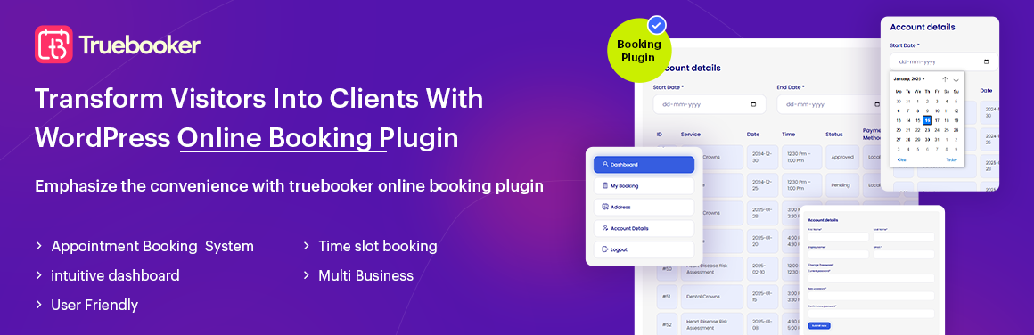 Appointment Booking and Scheduler Plugin – TrueBooker