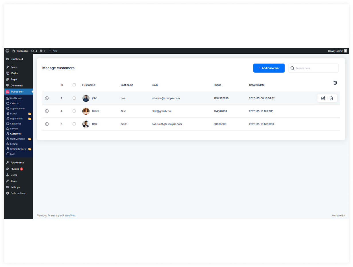 TrueBooker – Appointment Booking and Scheduler System