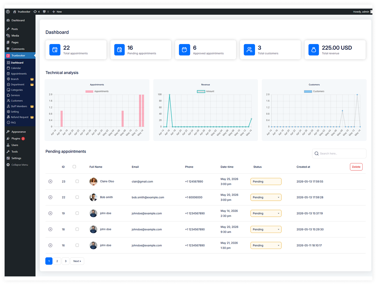 TrueBooker – Appointment Booking and Scheduler System