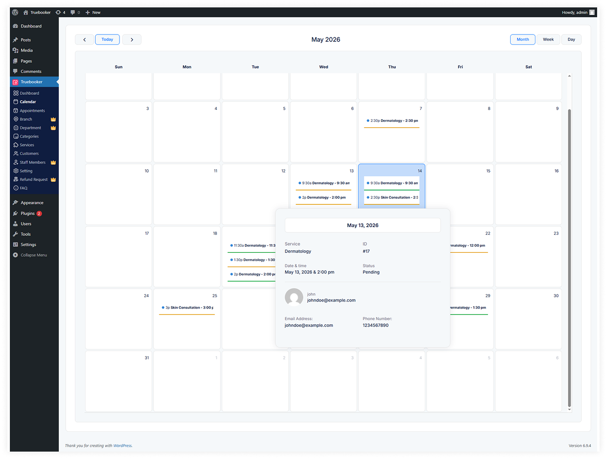 TrueBooker – Appointment Booking and Scheduler System