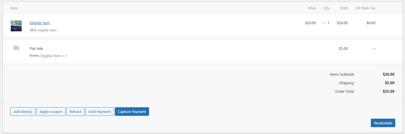 Manual capture/void buttons in WooCommerce order admin