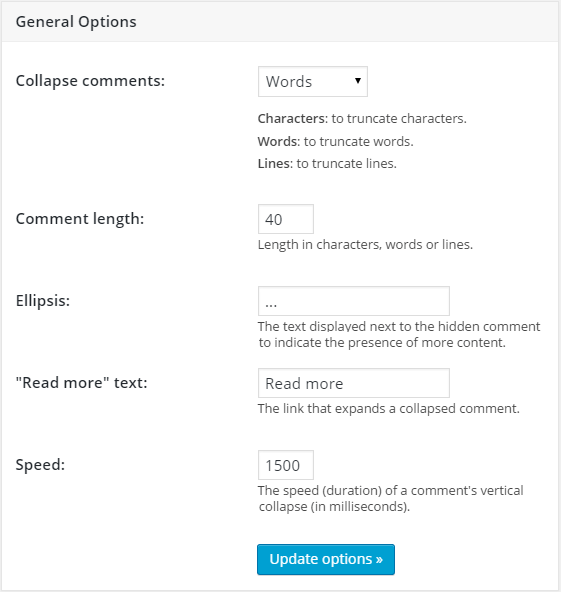 truncate comments - wordpress plugin - wordpress