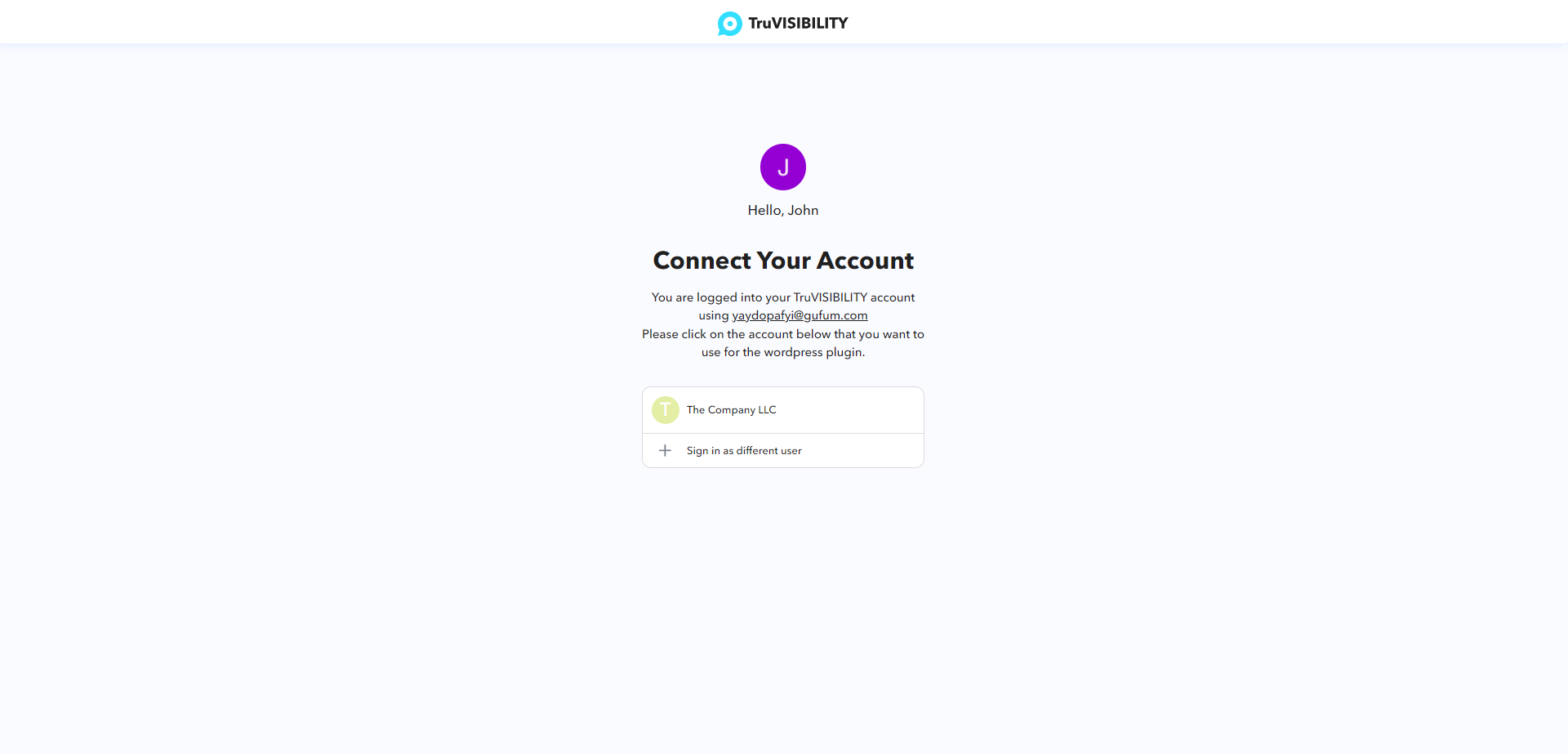 Account Connection To TruVISIBILITY