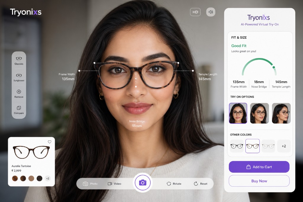 Customer AR try-on experience in the browser