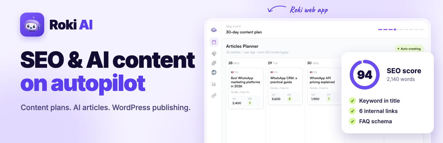 Roki – SEO Autopilot &amp; AI Content Writer