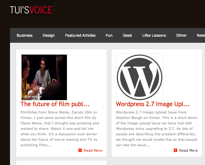 Sample of a theme without an intro.