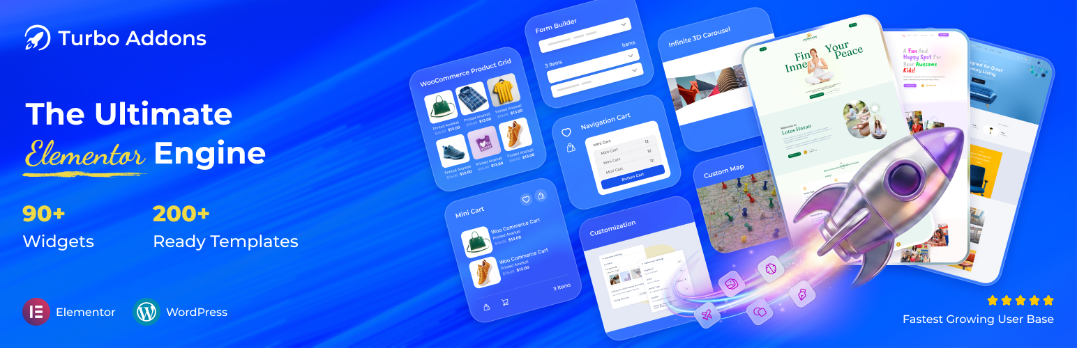 WordPress 外掛 Turbo Addons Elementor 的封面圖片