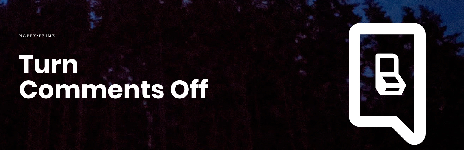 WordPress 外掛 Turn Comments Off 的封面圖片。